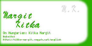 margit kitka business card